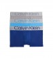 Calvin Klein Confezione da 3 slip a vita bassa - Steel Micro Blue, Grey