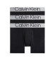 Calvin Klein 3er Pack lange Strumpfhosen - Steel Cotton schwarz