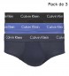 Calvin Klein Confezione da 3 Slips in cotone elasticizzato blu, blu navy, nero