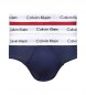 Calvin Klein 3er-Pack Baumwoll-Stretch-Slips rot, weiß, marineblau