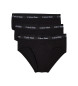 Calvin Klein Paquet de 3 slips en coton extensible noir