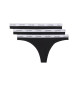 Calvin Klein Pack of 3 thongs Modern Logo black