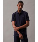 Calvin Klein Polo slim blu navy in Piqu Elastic