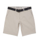 Calvin Klein Shorts Slim Fit con cinturón de sarga gris
