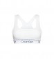 Calvin Klein Atletski bombažni nedrček bele barve