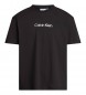 Calvin Klein T-shirt nera con logo dell'eroe