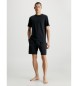 Calvin Klein Bombažna raztegljiva pižama črna