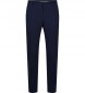 Calvin Klein Volnene hlače za obleko tankega kroja modre barve
