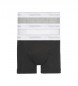 Calvin Klein Set van 3 grijze, witte, zwarte boxershorts