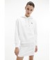 Calvin Klein Jeans Sweatshirt van katoenmix fleece wit