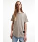 Calvin Klein Jeans T-shirt i ekologisk bomull brunt märke