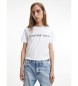 Calvin Klein Jeans Camiseta Slim Algodón Orgánico Logo blanco