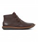 Camper Brown Beetle Leather Ankle Boots