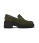 Camper Milah donkergroene leren loafers