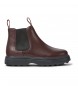 Camper North burgundy leather ankle boots