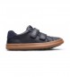 Camper Pursuit navy leather trainers