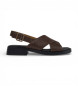 Camper Brown Dana Leather Sandals