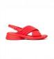 Camper Spiro Bright red læder sandaler