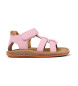 Camper Sandales en cuir rose Bicho