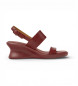 Camper Ledersandalen Louise burgundy