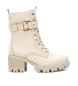 Carmela Botins em pele 161075 off-white -Altura do salto: 7cm-