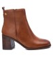 Carmela Leather ankle boots 161228 camel -heel height: 7cm