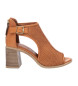 Carmela Brown leather ankle boot sandal 161598 -Heel height: 8cm