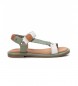 Carmela Khaki sandaler i läder 068581