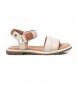 Carmela Leather sandals 068582 white, nude