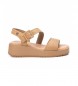 Carmela Beige sandaler i læder 068627 -Højde 5 cm