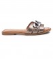 Carmela Leren sandalen 160543 koper bruin