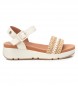 Carmela Lederen sandalen 160590 beige -Hoogte sleehak 5cm