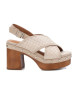 Carmela Sandales en cuir 160616 ice white