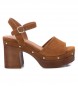 Carmela Læder sandaler 160623 brun -Hælhøjde 10cm