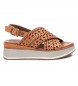 Carmela Brown leather sandals 160643
