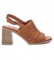 Carmela Lder sandaler 160651 brun -Hlhjde 9cm
