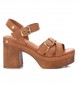 Carmela Læder sandaler 160718 brun -Hælhøjde 10cm
