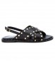 Carmela Leren sandalen 160741 zwart