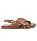Carmela Leather Sandals 160741 brown