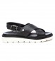 Carmela Leren sandalen 160758 zwart