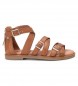 Carmela Lederen sandalen 160809 bruin