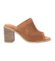 Carmela Leren sandalen 161347 bruin -hoogte hak: 8cm