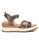 Carmela Leather Sandals 161611 grey -Height 6cm wedge