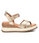 Carmela Leather sandals 161611 gold -Height 6cm wedge