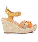 Carmela Leather Sandals 161624 yellow -Height 10cm wedge