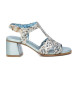 Carmela Leren sandalen 162190 blauw