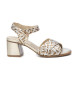 Carmela Golden leather sandals 162192