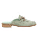 Carmela Sapatos de camurça estilo tamanco 161505 verde-água