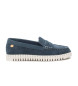 Carmela Leren mocassins 162324 blauw