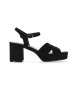 Chika10 Sandals Flora 15 Black -Heel height 7cm
